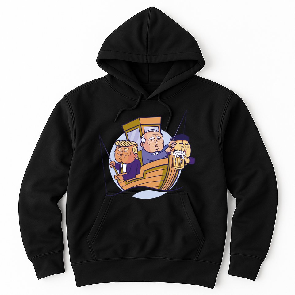 Fishing Presidents Funny Hoodie