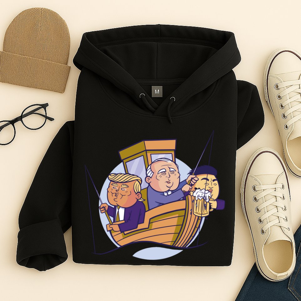 Fishing Presidents Funny Hoodie