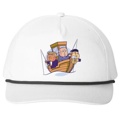 Fishing Presidents Funny Snapback Five-Panel Rope Hat