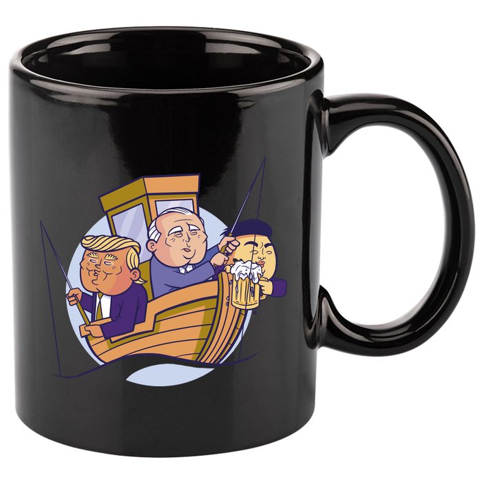 Fishing Presidents Funny 11oz C Handle Ceramic Mug