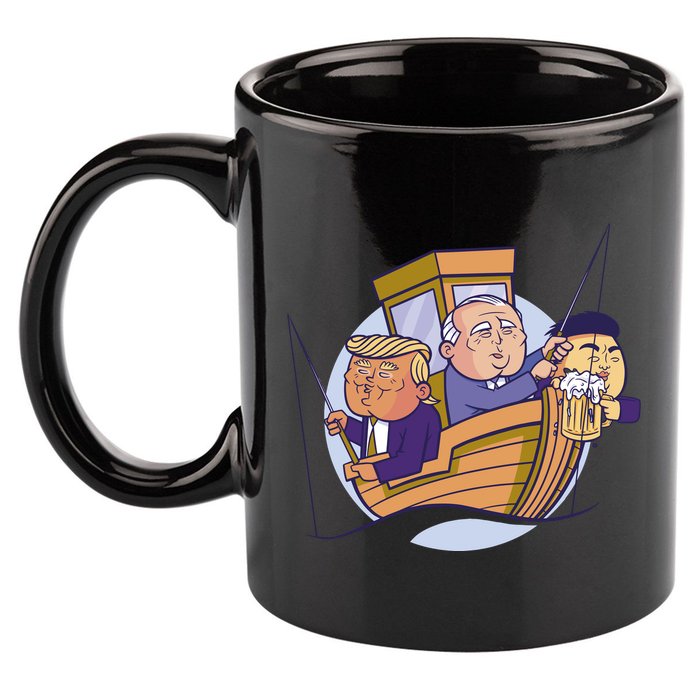 Fishing Presidents Funny 11oz C Handle Ceramic Mug