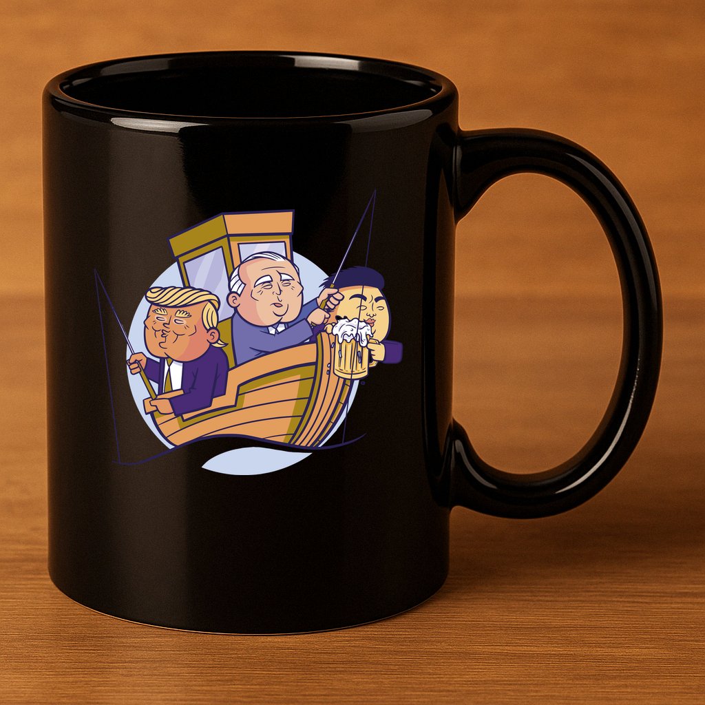 Fishing Presidents Funny 11oz C Handle Ceramic Mug
