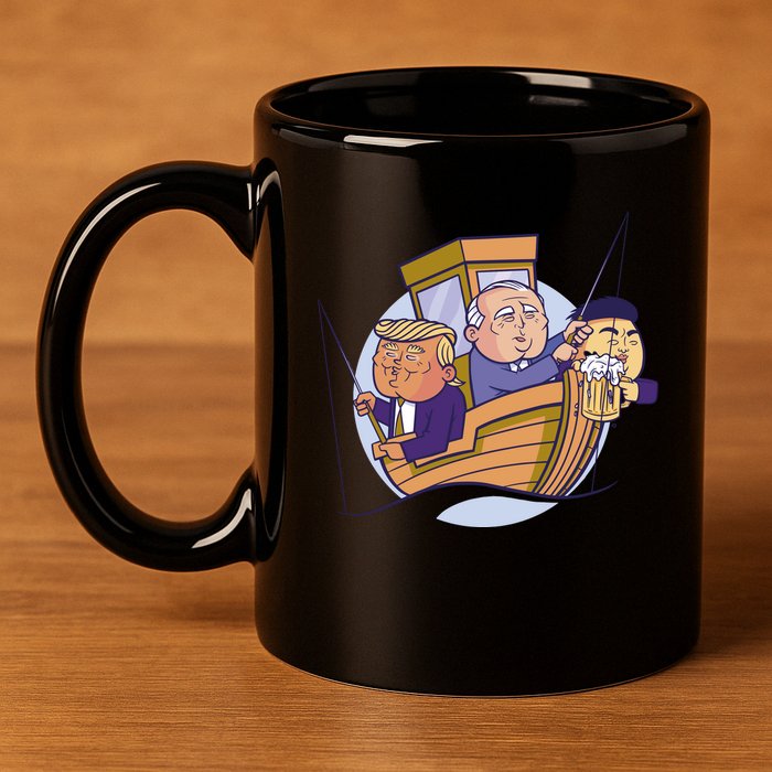 Fishing Presidents Funny 11oz C Handle Ceramic Mug