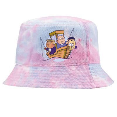 Fishing Presidents Funny Tie-Dyed Bucket Hat