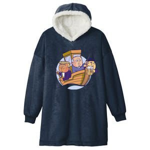 Fishing Presidents Funny Hooded Wearable Blanket