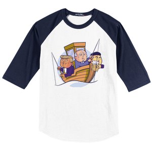 Fishing Presidents Funny Baseball Sleeve Shirt