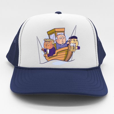 Fishing Presidents Funny Trucker Hat