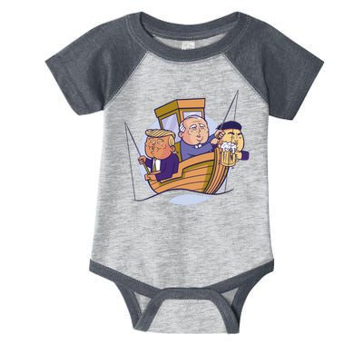 Fishing Presidents Funny Infant Baby Jersey Bodysuit