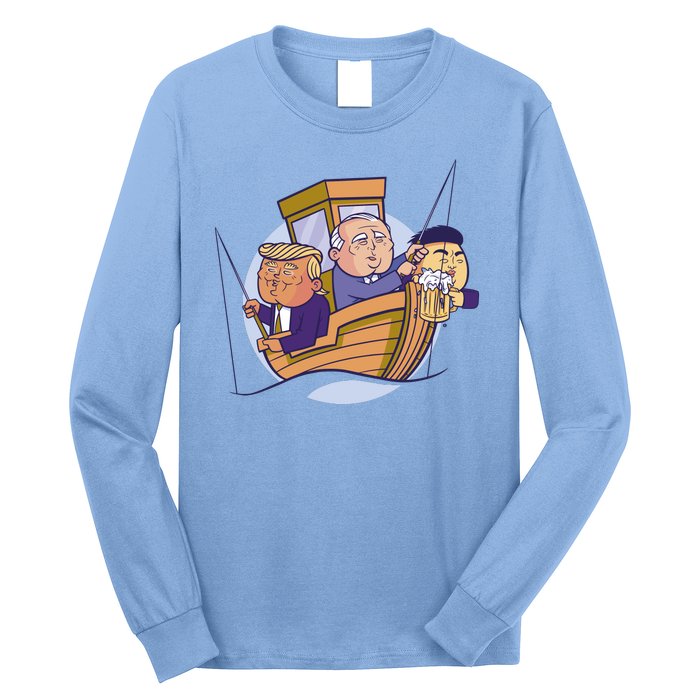 Fishing Presidents Funny Long Sleeve Shirt