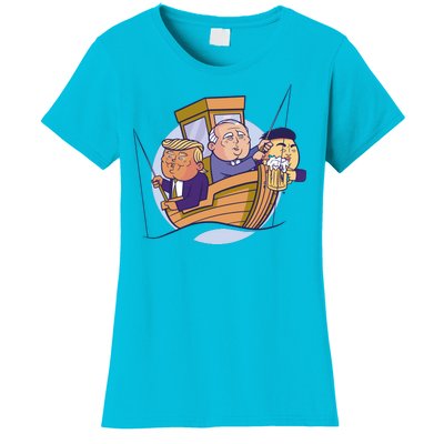 Fishing Presidents Funny Women's T-Shirt