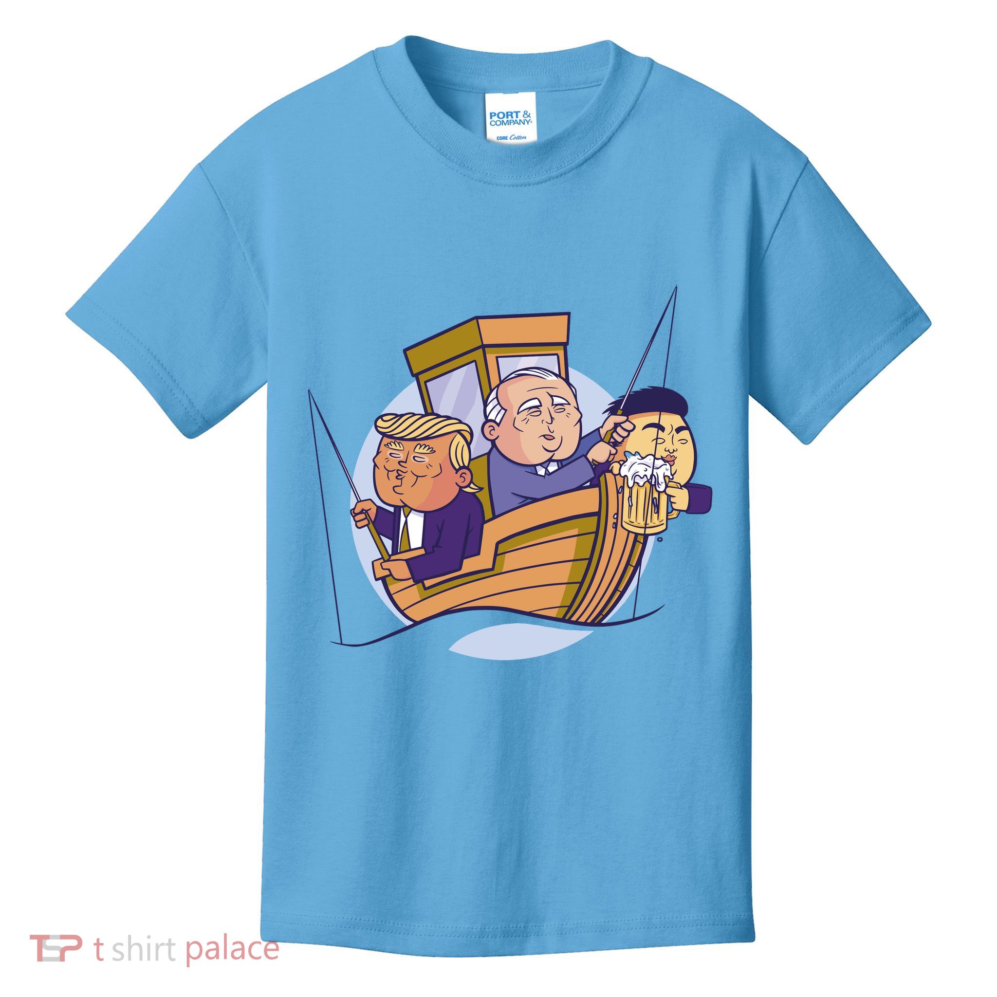 Fishing Presidents Funny Kids T-Shirt