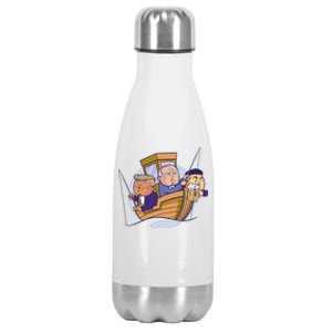 Fishing Presidents Funny Stainless Steel Insulated Water Bottle