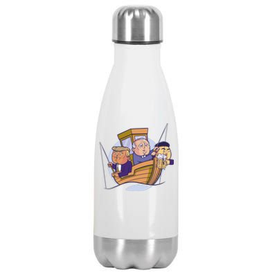 Fishing Presidents Funny Stainless Steel Insulated Water Bottle