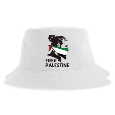 Free Palestine Flag Save Gaza End Occupation Palestinian Gift Sustainable Bucket Hat