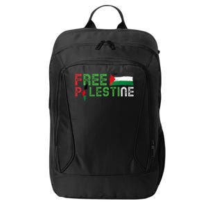 Free Palestine Flag Arabic Free Gaza Palestinian Flag City Backpack