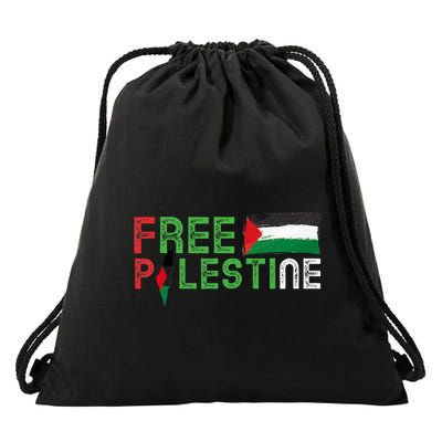 Free Palestine Flag Arabic Free Gaza Palestinian Flag Drawstring Bag