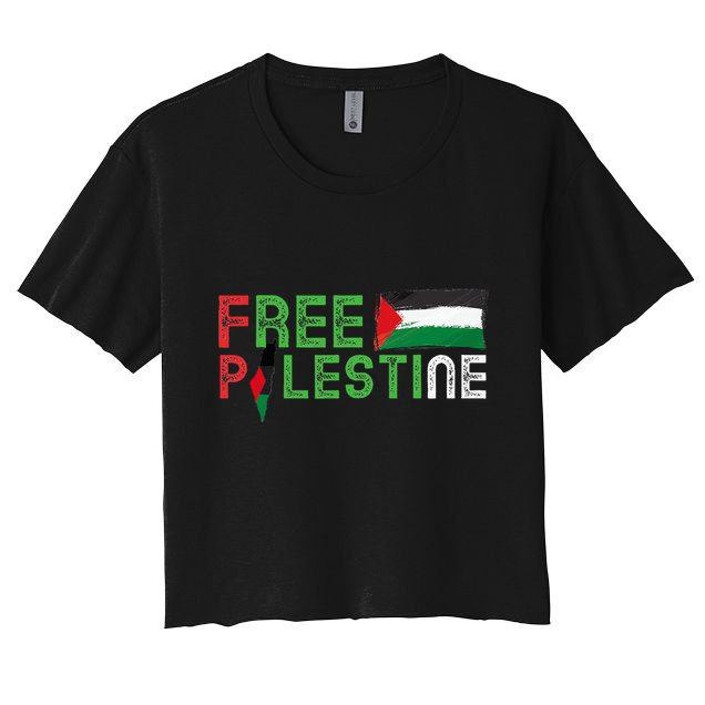 Free Palestine Flag Arabic Free Gaza Palestinian Flag Crop Top