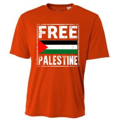 Free Palestine Flag Graphic Meaningful Gift Cooling Performance Crew T-Shirt