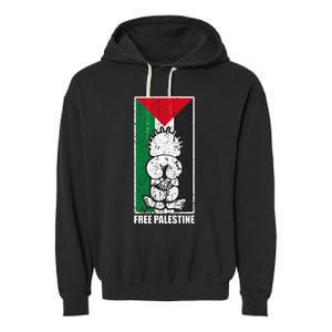 Free Palestine Flag Hanthala Gaza Save Sheikh Jarrah Garment-Dyed Fleece Hoodie