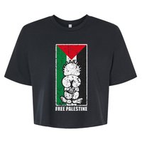 Free Palestine Flag Hanthala Gaza Save Sheikh Jarrah Bella+Canvas Jersey Crop Tee