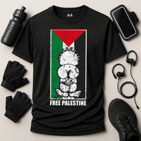 Free Palestine Flag Hanthala Gaza Save Sheikh Jarrah Cooling Performance Crew T-Shirt
