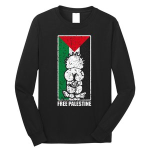 Free Palestine Flag Hanthala Gaza Save Sheikh Jarrah Long Sleeve Shirt