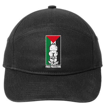 Free Palestine Flag Hanthala Gaza Save Sheikh Jarrah 7-Panel Snapback Hat