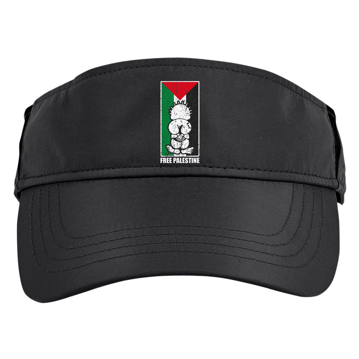 Free Palestine Flag Hanthala Gaza Save Sheikh Jarrah Adult Drive Performance Visor