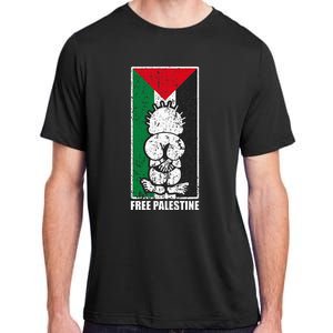 Free Palestine Flag Hanthala Gaza Save Sheikh Jarrah Adult ChromaSoft Performance T-Shirt