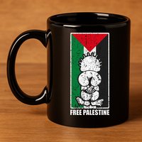 Free Palestine Flag Hanthala Gaza Save Sheikh Jarrah 11oz C Handle Ceramic Mug