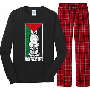 Free Palestine Flag Hanthala Gaza Save Sheikh Jarrah Long Sleeve Pajama Set