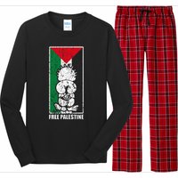 Free Palestine Flag Hanthala Gaza Save Sheikh Jarrah Long Sleeve Pajama Set