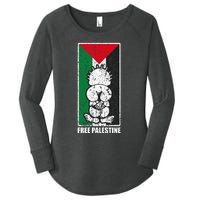 Free Palestine Flag Hanthala Gaza Save Sheikh Jarrah Women's Perfect Tri Tunic Long Sleeve Shirt