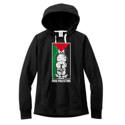 Free Palestine Flag Hanthala Gaza Save Sheikh Jarrah Women's Fleece Hoodie