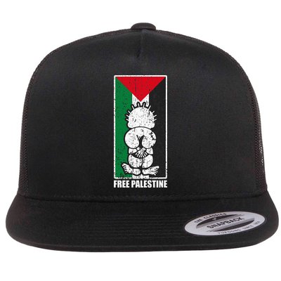 Free Palestine Flag Hanthala Gaza Save Sheikh Jarrah Flatbill Hat