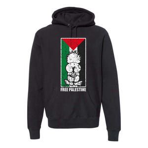 Free Palestine Flag Hanthala Gaza Save Sheikh Jarrah Premium Hoodie