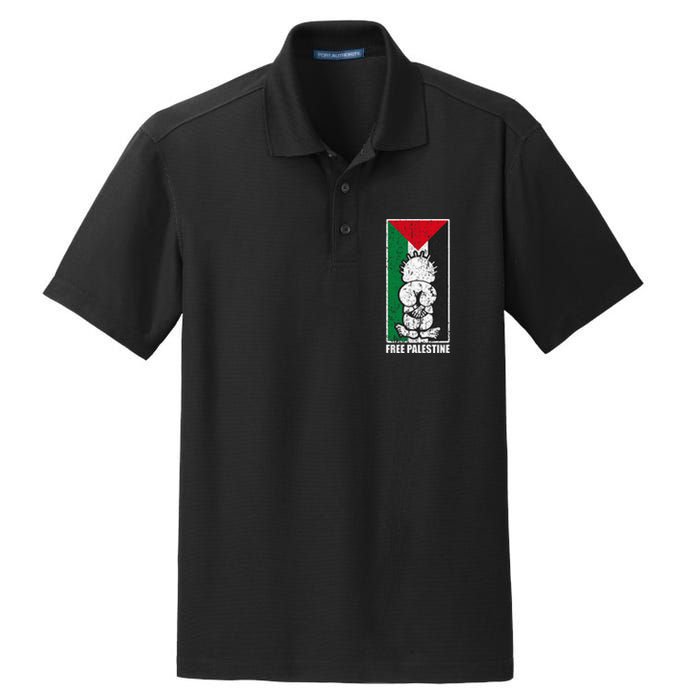 Free Palestine Flag Hanthala Gaza Save Sheikh Jarrah Dry Zone Grid Polo