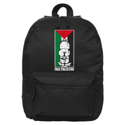 Free Palestine Flag Hanthala Gaza Save Sheikh Jarrah 16 in Basic Backpack
