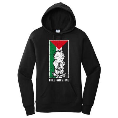 Free Palestine Flag Hanthala Gaza Save Sheikh Jarrah Women's Pullover Hoodie