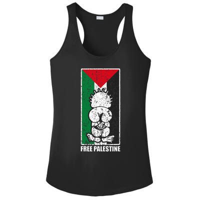 Free Palestine Flag Hanthala Gaza Save Sheikh Jarrah Ladies PosiCharge Competitor Racerback Tank