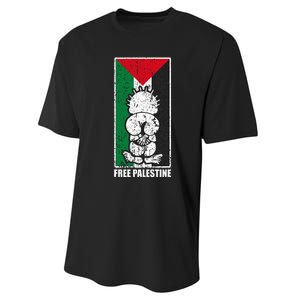 Free Palestine Flag Hanthala Gaza Save Sheikh Jarrah Performance Sprint T-Shirt