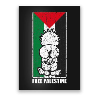 Free Palestine Flag Hanthala Gaza Save Sheikh Jarrah Poster