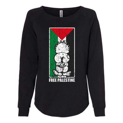 Free Palestine Flag Hanthala Gaza Save Sheikh Jarrah Womens California Wash Sweatshirt