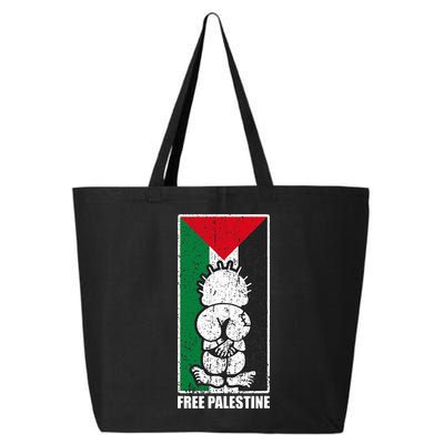 Free Palestine Flag Hanthala Gaza Save Sheikh Jarrah 25L Jumbo Tote