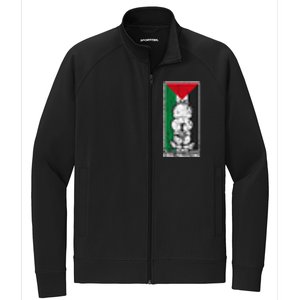 Free Palestine Flag Hanthala Gaza Save Sheikh Jarrah Stretch Full-Zip Cadet Jacket