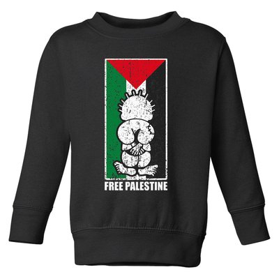 Free Palestine Flag Hanthala Gaza Save Sheikh Jarrah Toddler Sweatshirt