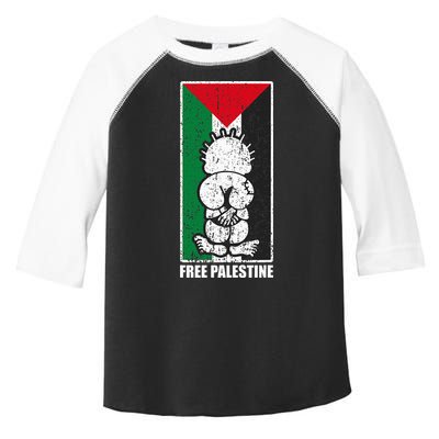 Free Palestine Flag Hanthala Gaza Save Sheikh Jarrah Toddler Fine Jersey T-Shirt