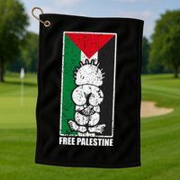 Free Palestine Flag Hanthala Gaza Save Sheikh Jarrah Golf Towel