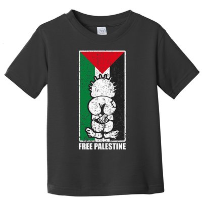 Free Palestine Flag Hanthala Gaza Save Sheikh Jarrah Toddler T-Shirt