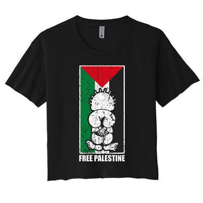 Free Palestine Flag Hanthala Gaza Save Sheikh Jarrah Crop Top
